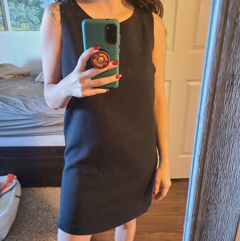LBD Black shift modern minimal dress